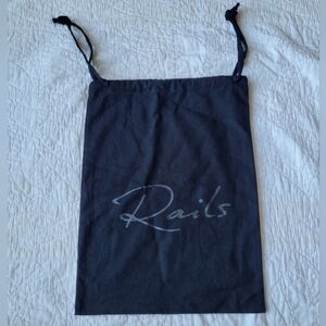 RAILS DRAWSTRING DUST BAG /SHOPPER BLACK 12"X15" *FREE*